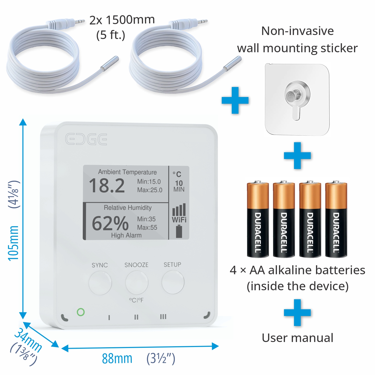 MaxLinc EDGE Thermo WiFi HACCP/NIST Temp/Humidity Data Logger & Alarm thumbnail 5