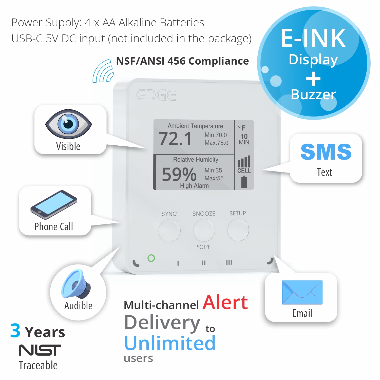 MaxLinc EDGE Pharma WiFi Data Logger - HACCP Compliant Cold Chain thumbnail 2