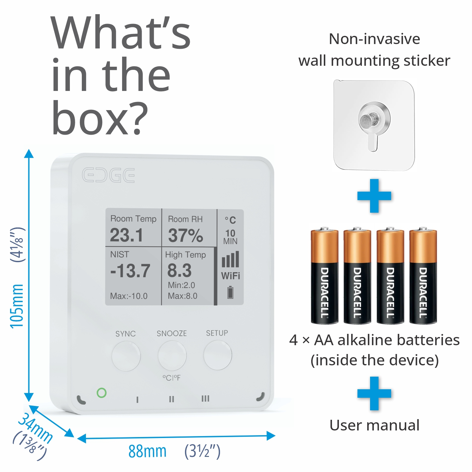 MaxLinc EDGE Air Cellular + WiFi CO2, VOC, Temperature & Humidity Monitor - Indoor Air Quality Sensor with Dual Connectivity & Mold Index Predictor thumbnail 5